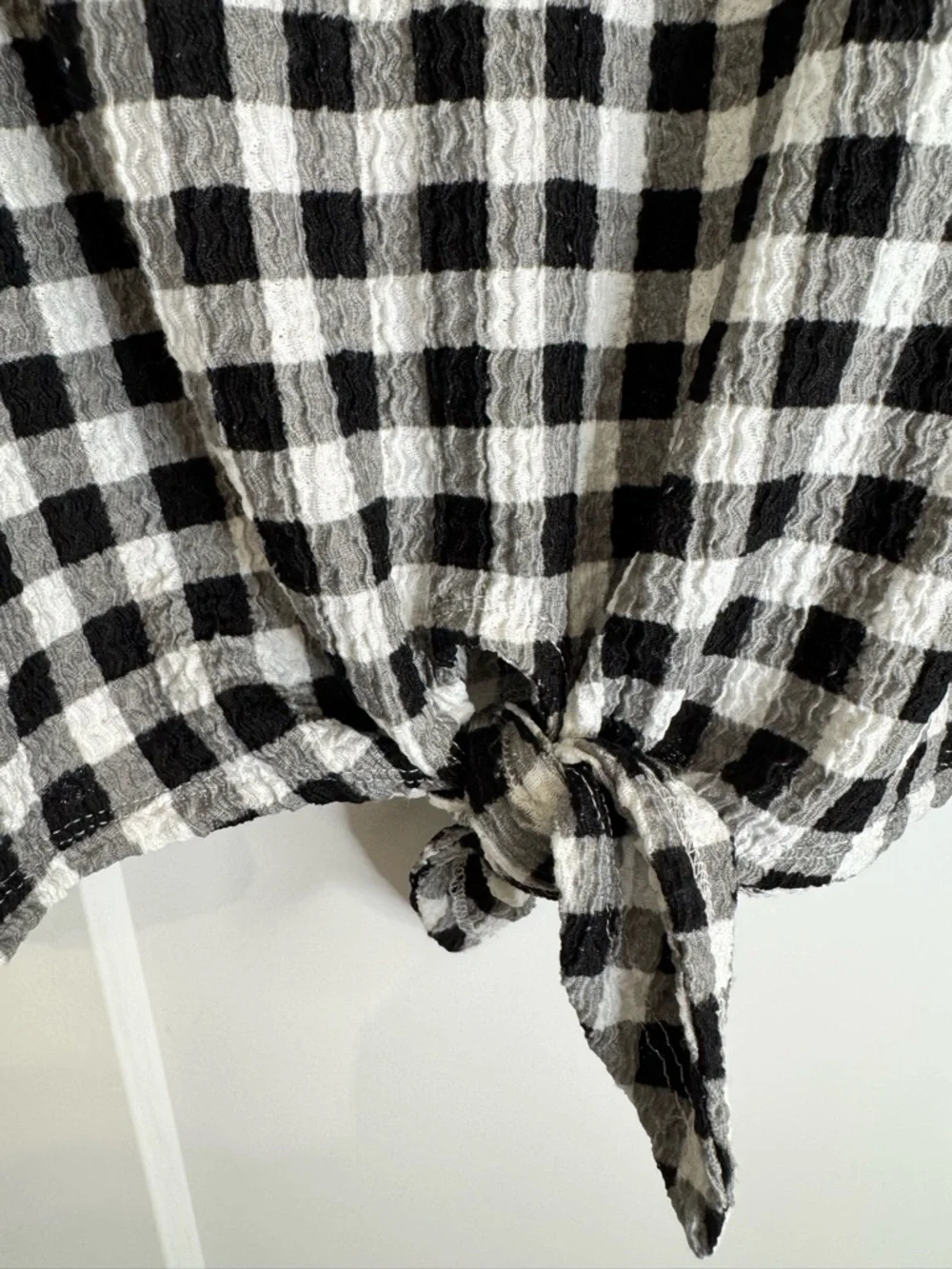 LOFT Plaid Boho Top - Picture 3 of 7